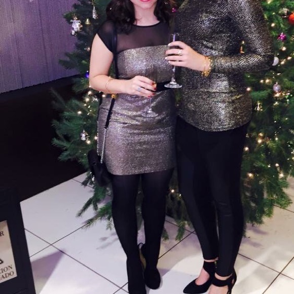 Gold cocktail dress - Picture 2 of 3